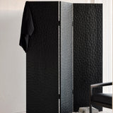 Chopped room divider - varnished mahogany - black White Cliff Studio Room Divider