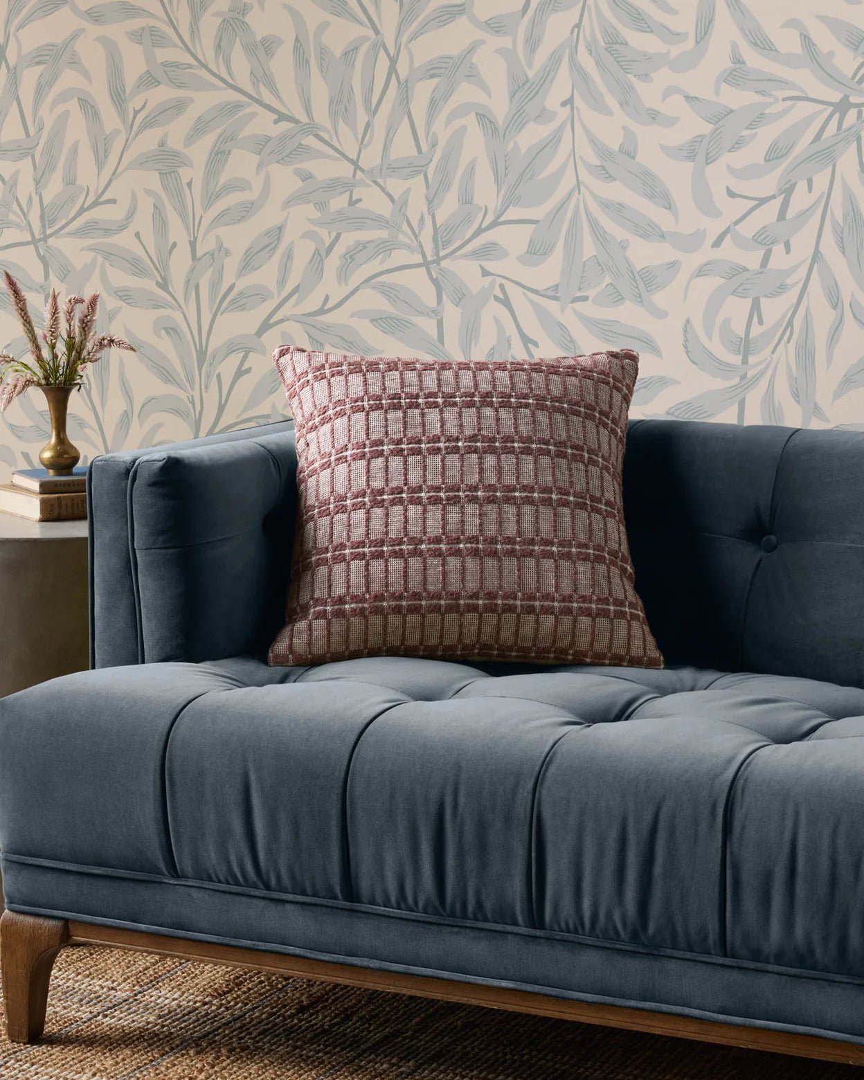Chris Loves Julia × Loloi Burgundy Square Pillow
