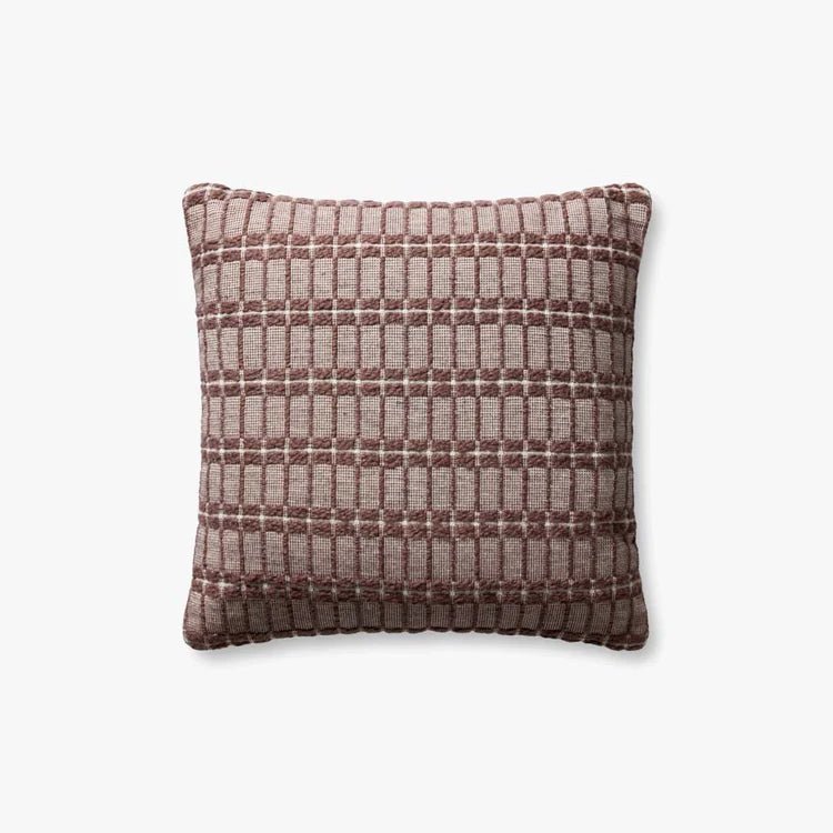 Chris Loves Julia × Loloi Burgundy Square Pillow