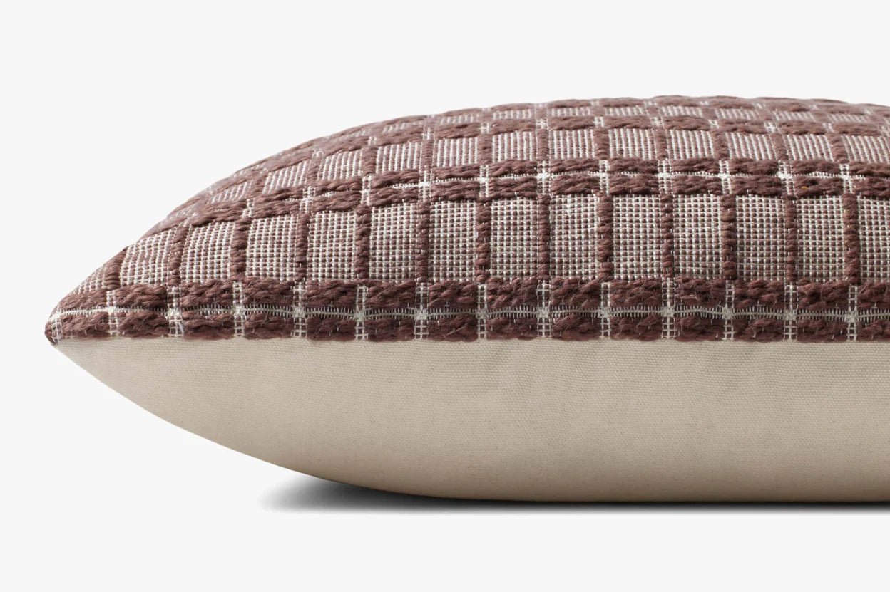 Chris Loves Julia × Loloi Burgundy Square Pillow