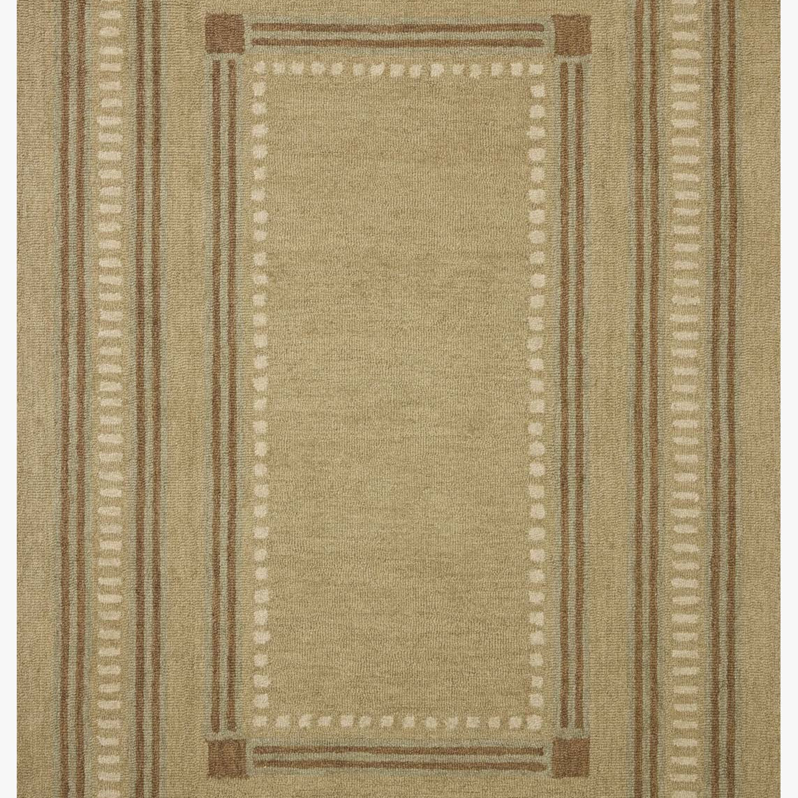 Chris Loves Julia x Loloi Alfie Green / Natural Rug White Cliff Studio Area Rugs