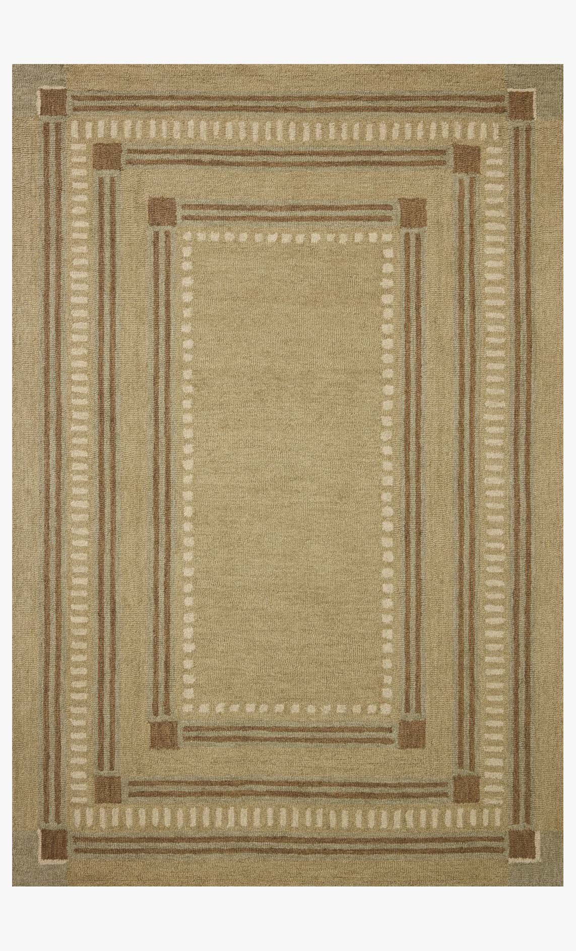 Chris Loves Julia x Loloi Alfie Green / Natural Rug White Cliff Studio Area Rugs