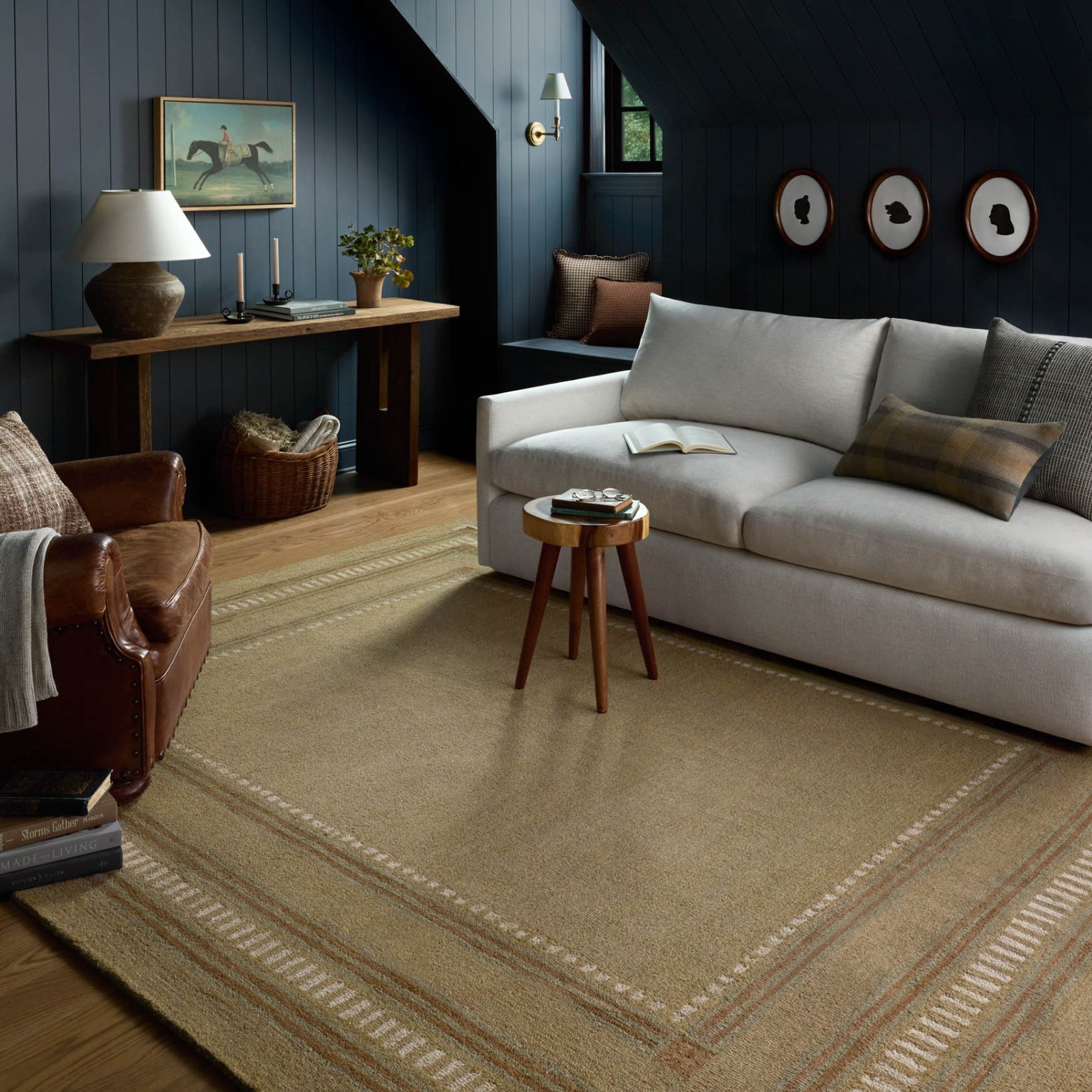 Chris Loves Julia x Loloi Alfie Green / Natural Rug White Cliff Studio Area Rugs