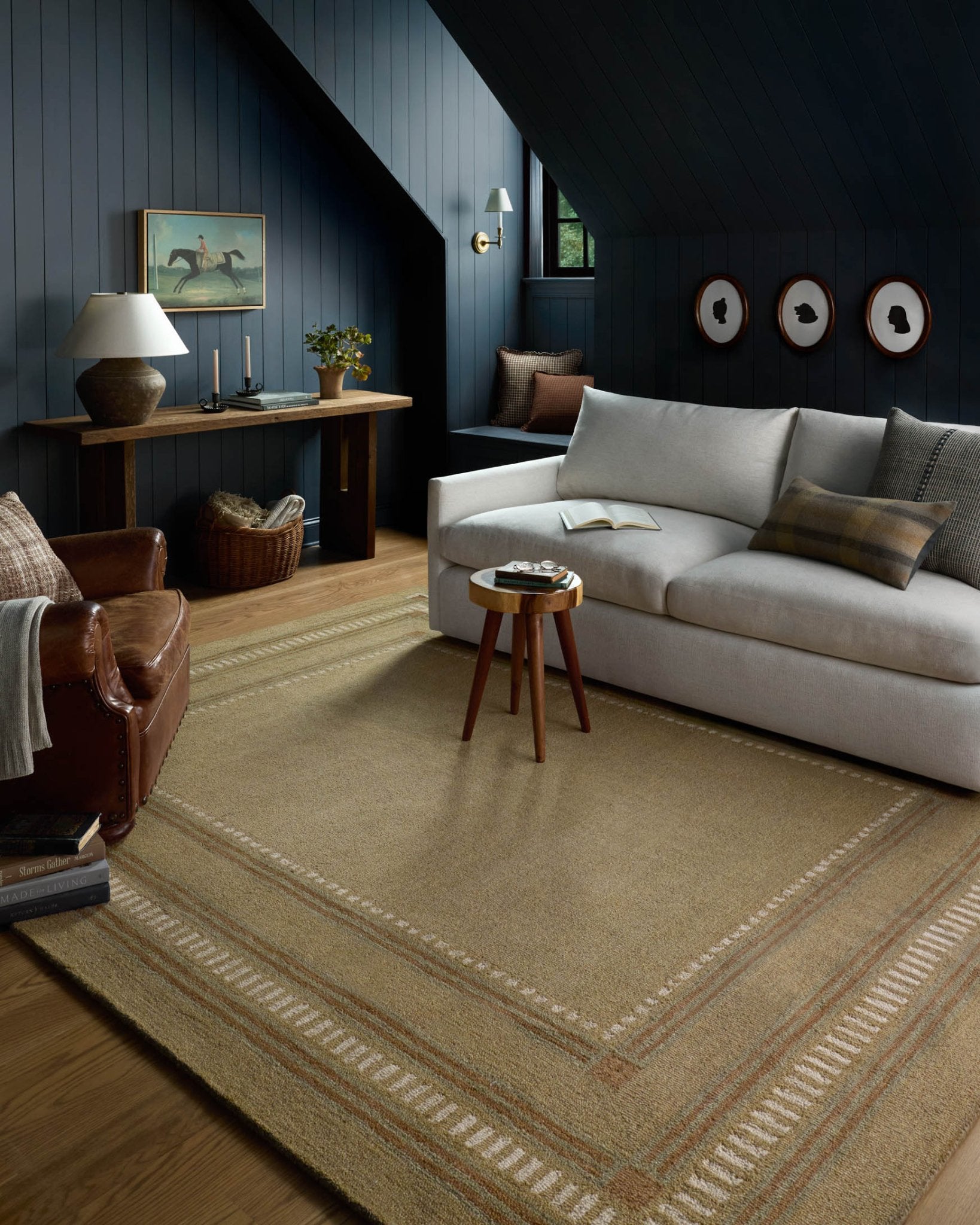 Chris Loves Julia x Loloi Alfie Green / Natural Rug White Cliff Studio Area Rugs