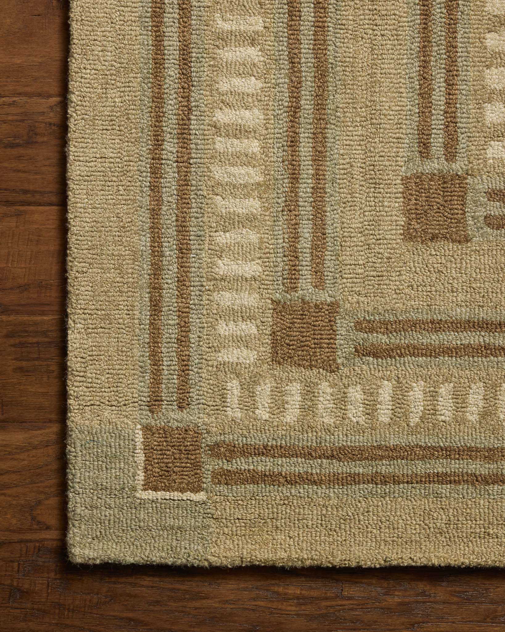 Chris Loves Julia x Loloi Alfie Green / Natural Rug White Cliff Studio Area Rugs