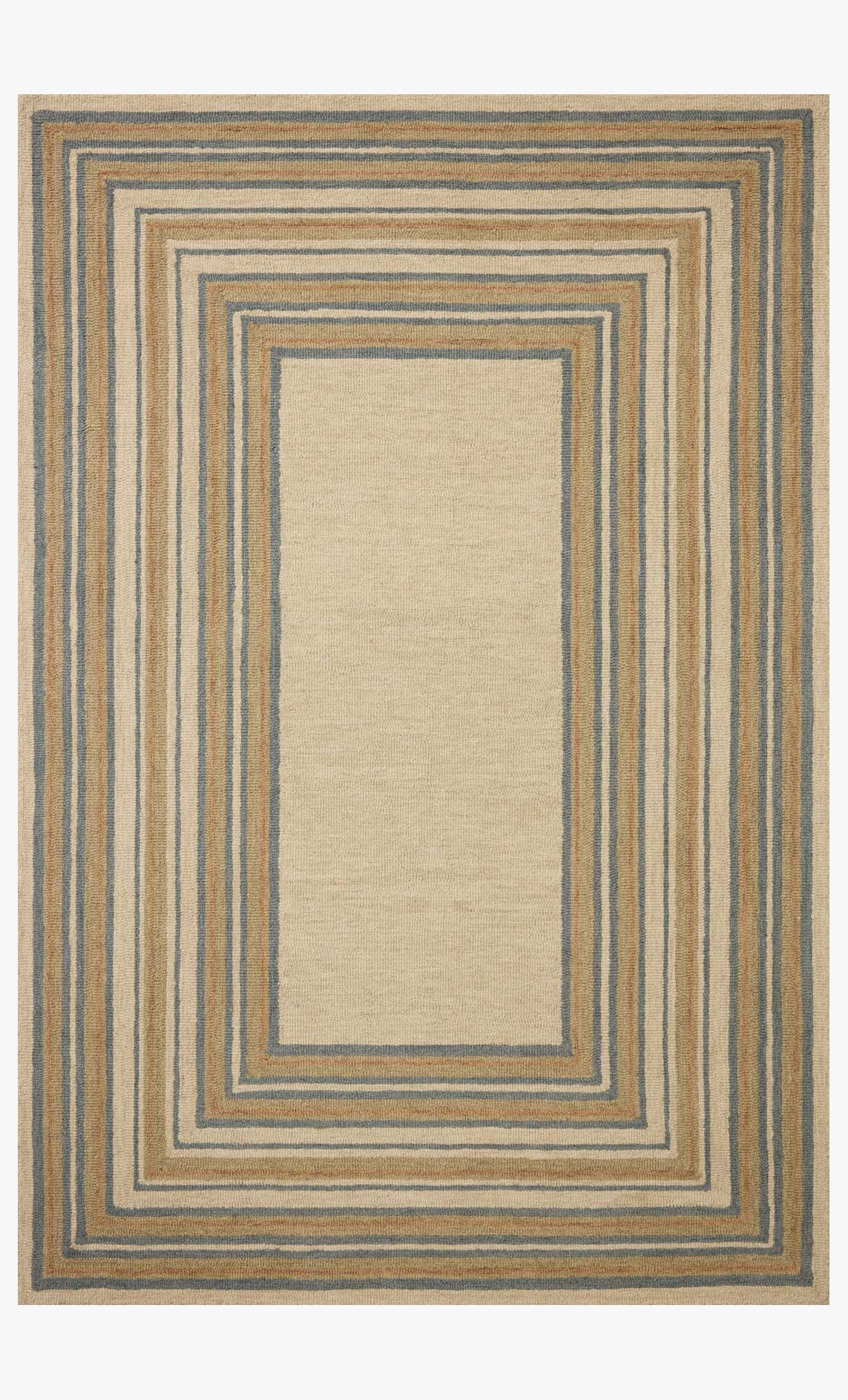 Chris Loves Julia x Loloi Alfie Natural / Multi Rug White Cliff Studio Area Rugs