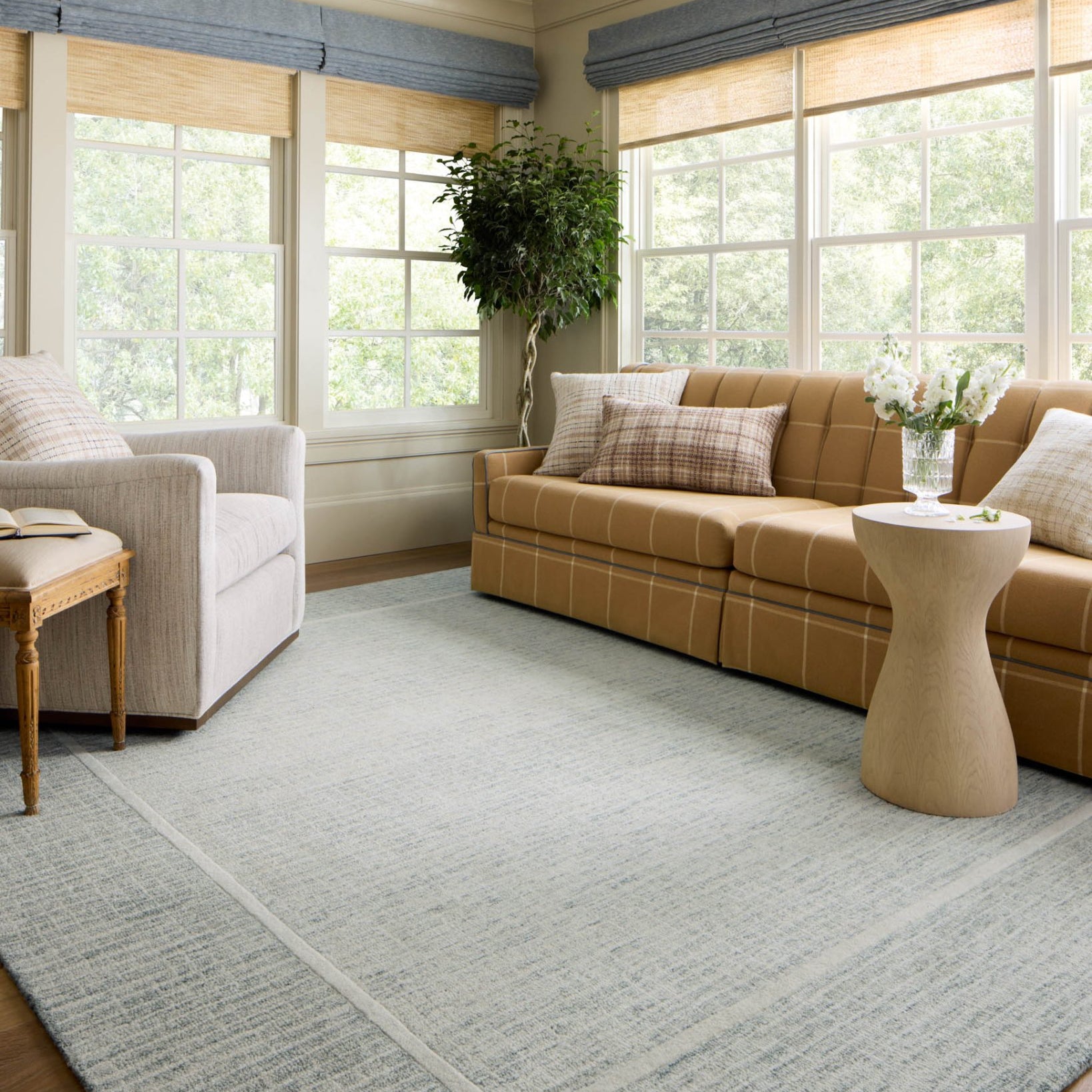Chris Loves Julia x Loloi Briggs Mist / Ivory Rug White Cliff Studio Area Rugs