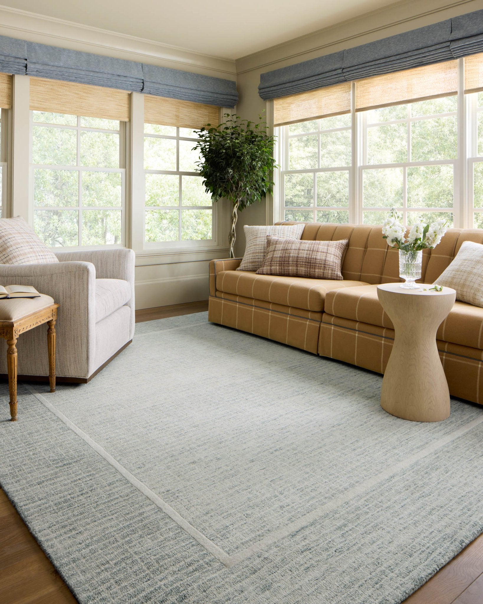 Chris Loves Julia x Loloi Briggs Mist / Ivory Rug White Cliff Studio Area Rugs