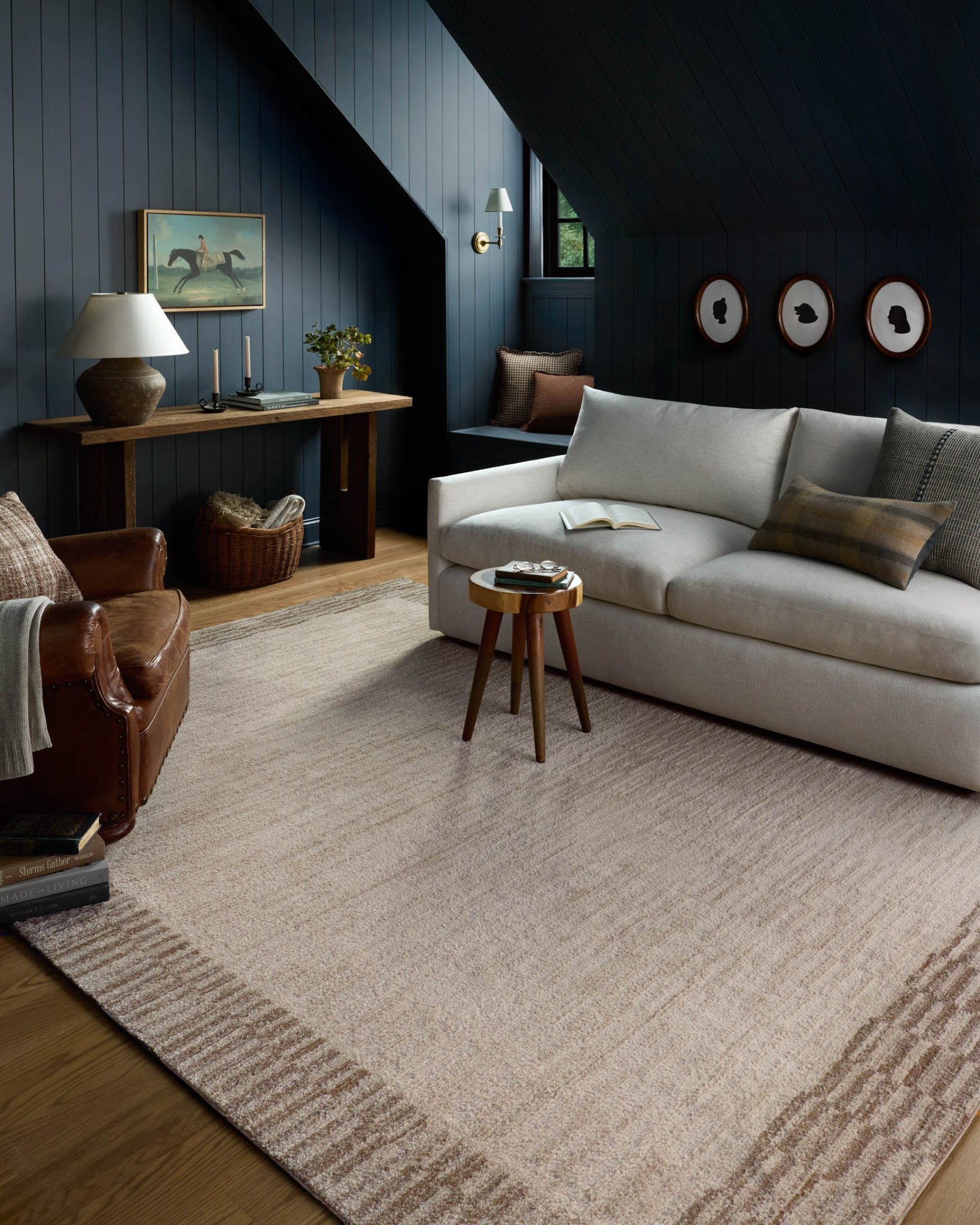 Chris Loves Julia x Loloi Calvin Ivory / Pebble Rug White Cliff Studio Area Rugs