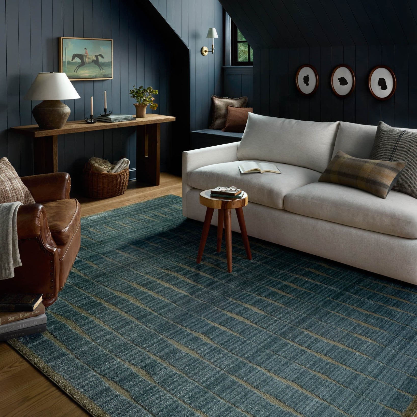 Chris Loves Julia x Loloi Calvin Ocean / Olive Rug White Cliff Studio Area Rugs