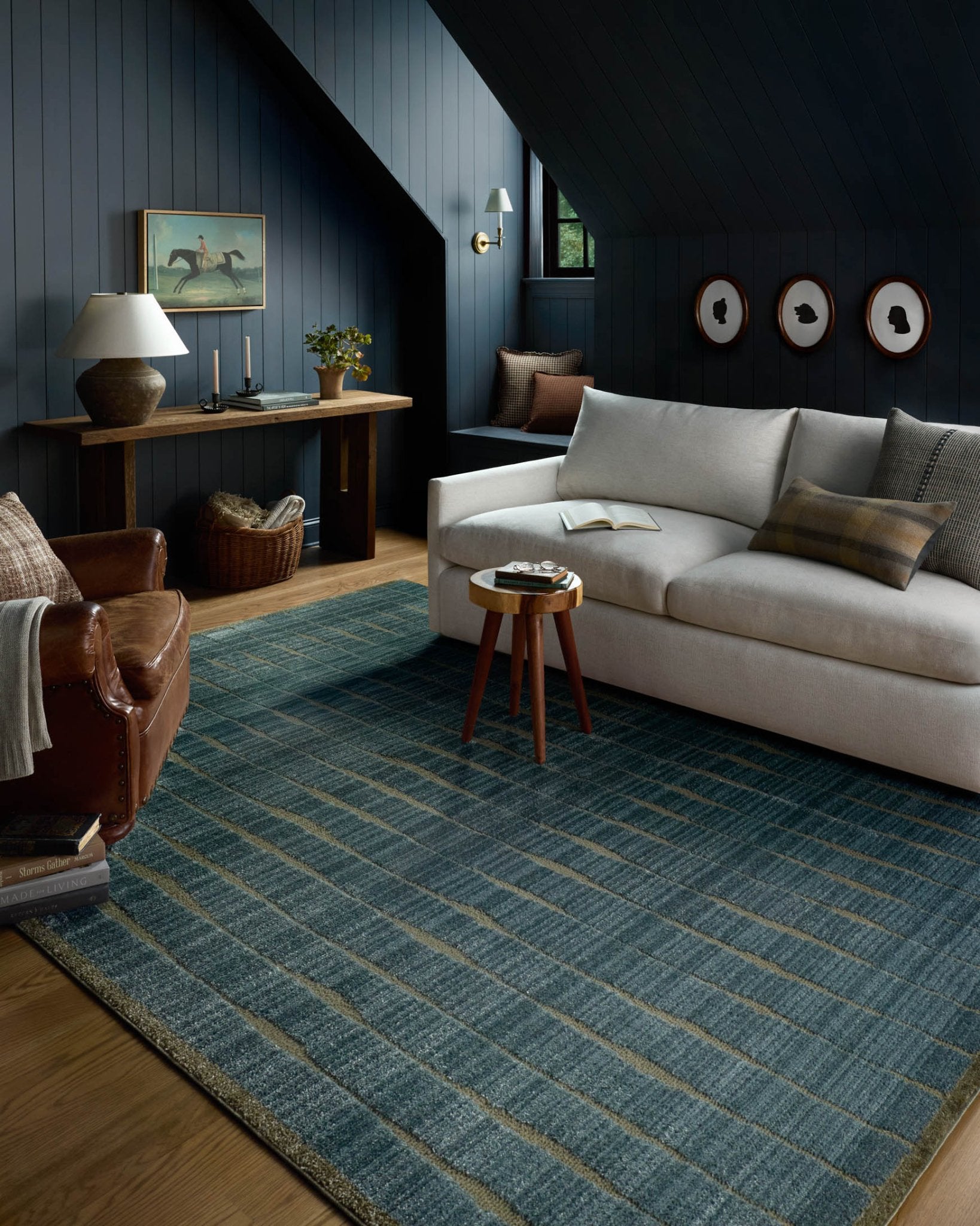 Chris Loves Julia x Loloi Calvin Ocean / Olive Rug White Cliff Studio Area Rugs