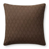 Chris Loves Julia x Loloi Cary Brown 26'' x 26'' Pillow Cover Only White Cliff Studio Throw Pillows