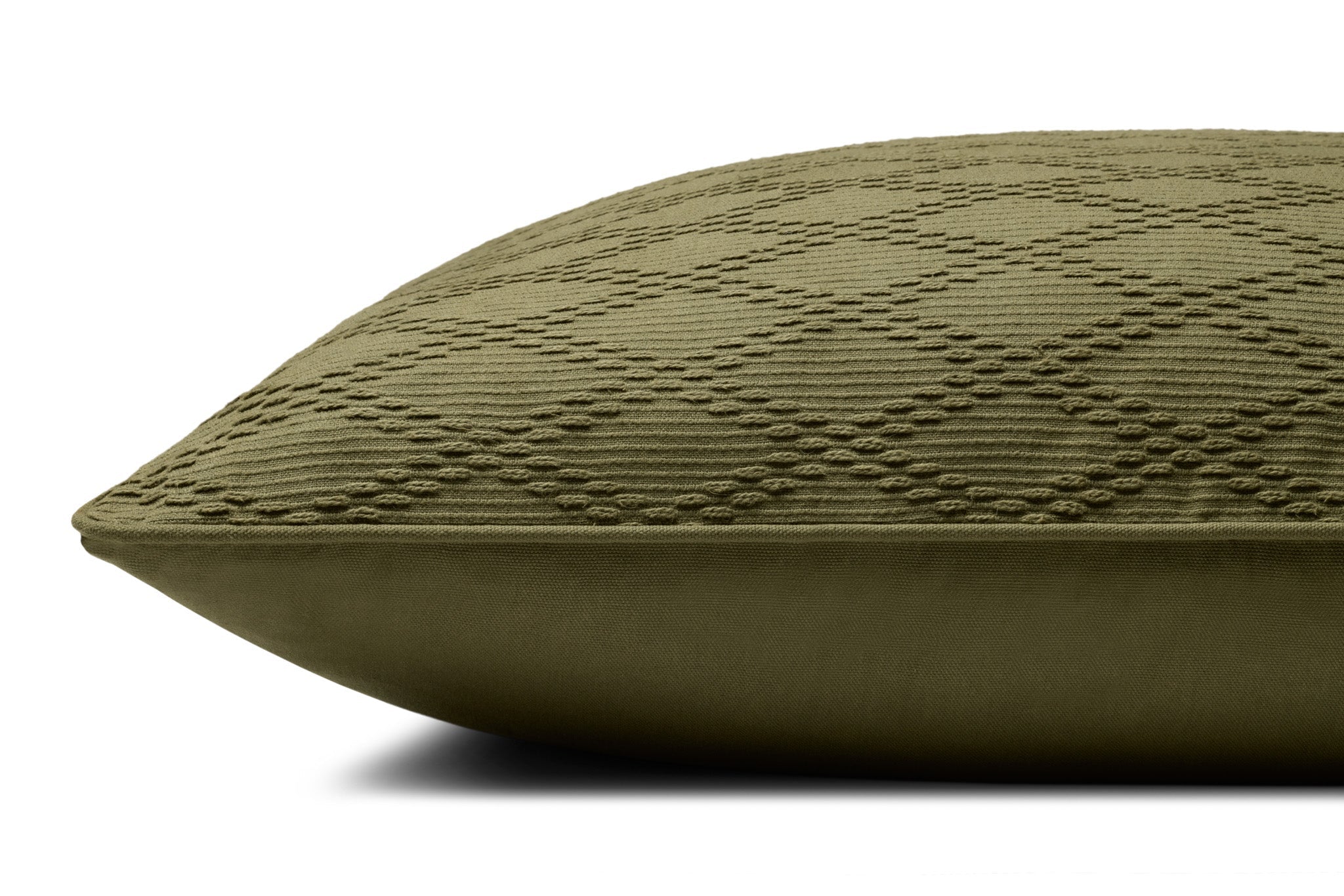 Chris Loves Julia x Loloi Cary Green 26'' x 26'' Pillow White Cliff Studio Throw Pillows
