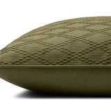 Chris Loves Julia x Loloi Cary Green 26'' x 26'' Pillow White Cliff Studio Throw Pillows