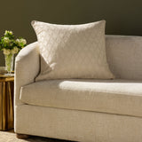Chris Loves Julia x Loloi Cary Ivory 26'' x 26'' Pillow White Cliff Studio Throw Pillows