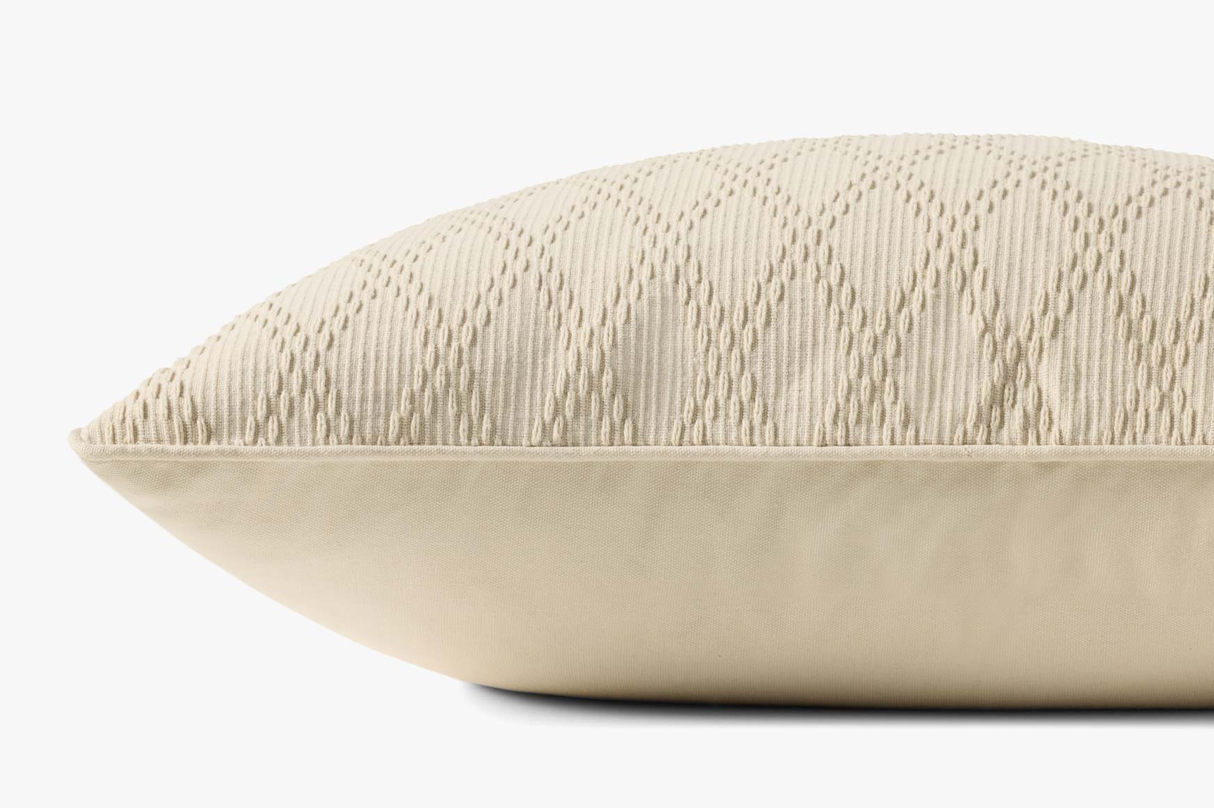 Chris Loves Julia x Loloi Cary Ivory 26'' x 26'' Pillow White Cliff Studio Throw Pillows