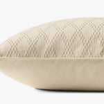 Chris Loves Julia x Loloi Cary Ivory 26'' x 26'' Pillow White Cliff Studio Throw Pillows