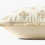 Chris Loves Julia x Loloi Darla Ivory 18'' x 18'' Pillow White Cliff Studio Throw Pillows
