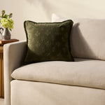 Chris Loves Julia x Loloi Darla Olive 18'' x 18'' Cover Only White Cliff Studio Throw Pillows