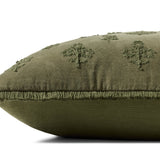 Chris Loves Julia x Loloi Darla Olive 18'' x 18'' Cover Only White Cliff Studio Throw Pillows