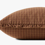 Chris Loves Julia x Loloi Dinah Chestnut 18'' x 18'' Pillow White Cliff Studio Throw Pillows