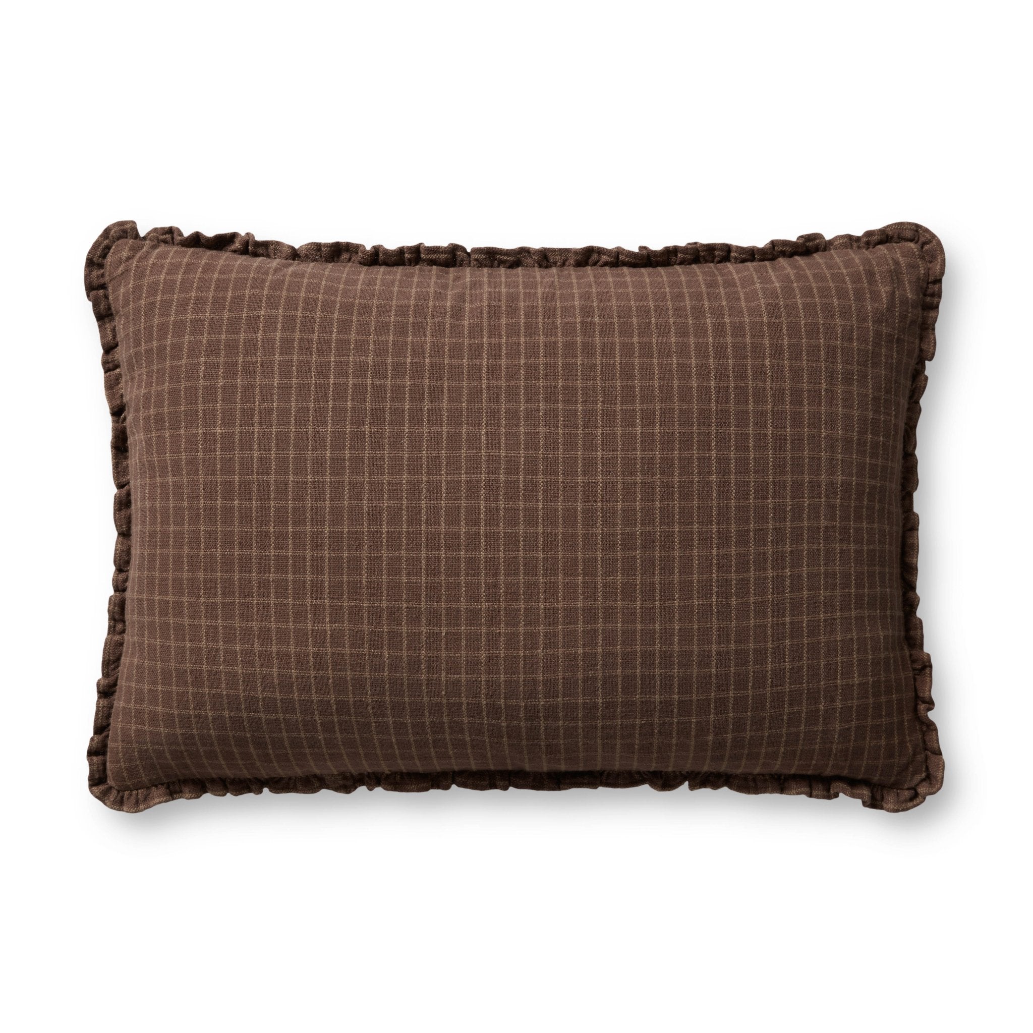 Chris Loves Julia x Loloi Dinah Chocolate / Latte 16'' x 26'' Pillow