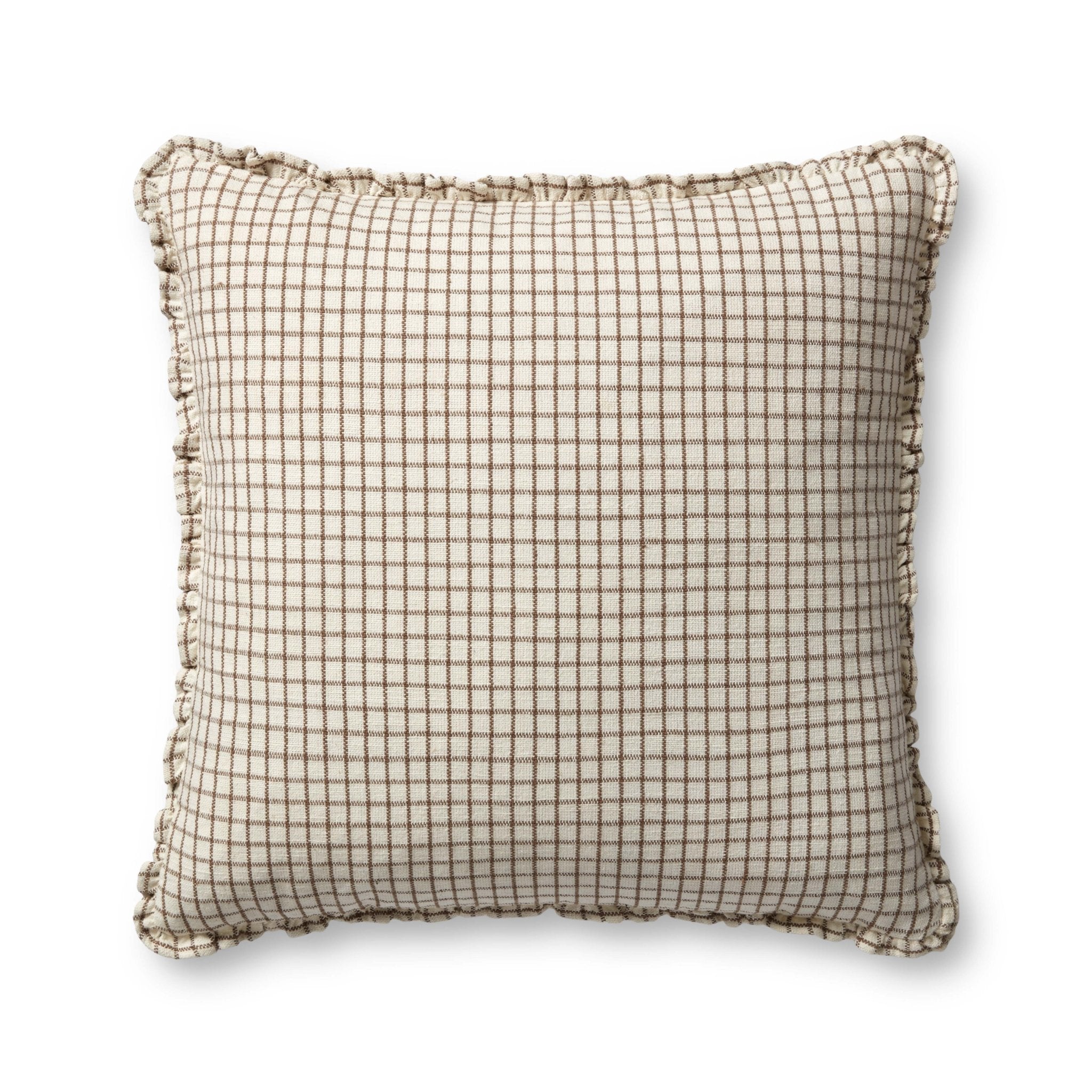 Chris Loves Julia x Loloi Dinah Ivory / Earth 22'' x 22'' Cover w/Down Pillow