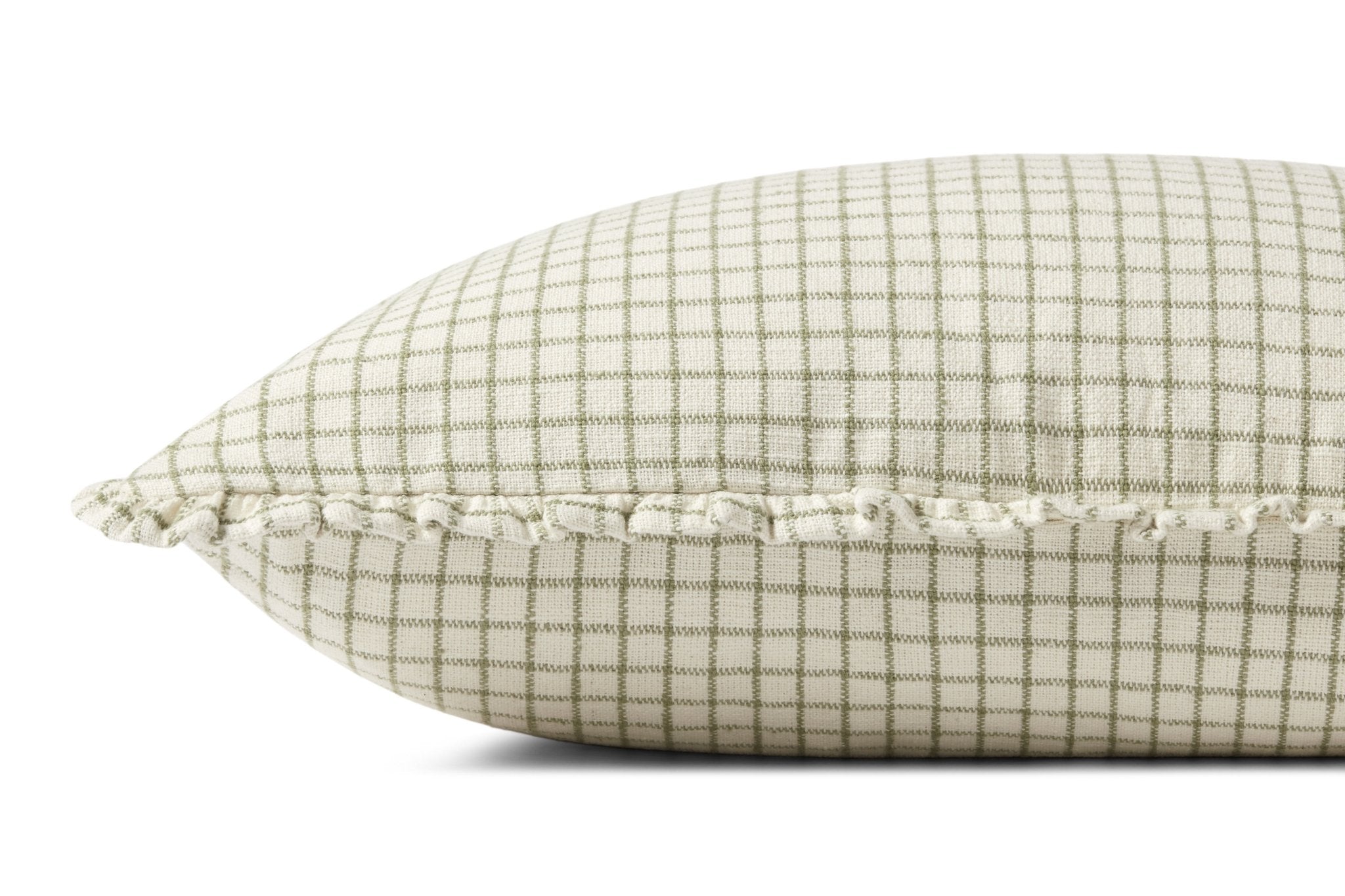 Chris Loves Julia x Loloi Dinah Ivory / Moss 16'' x 26'' Cover w/Down Pillow