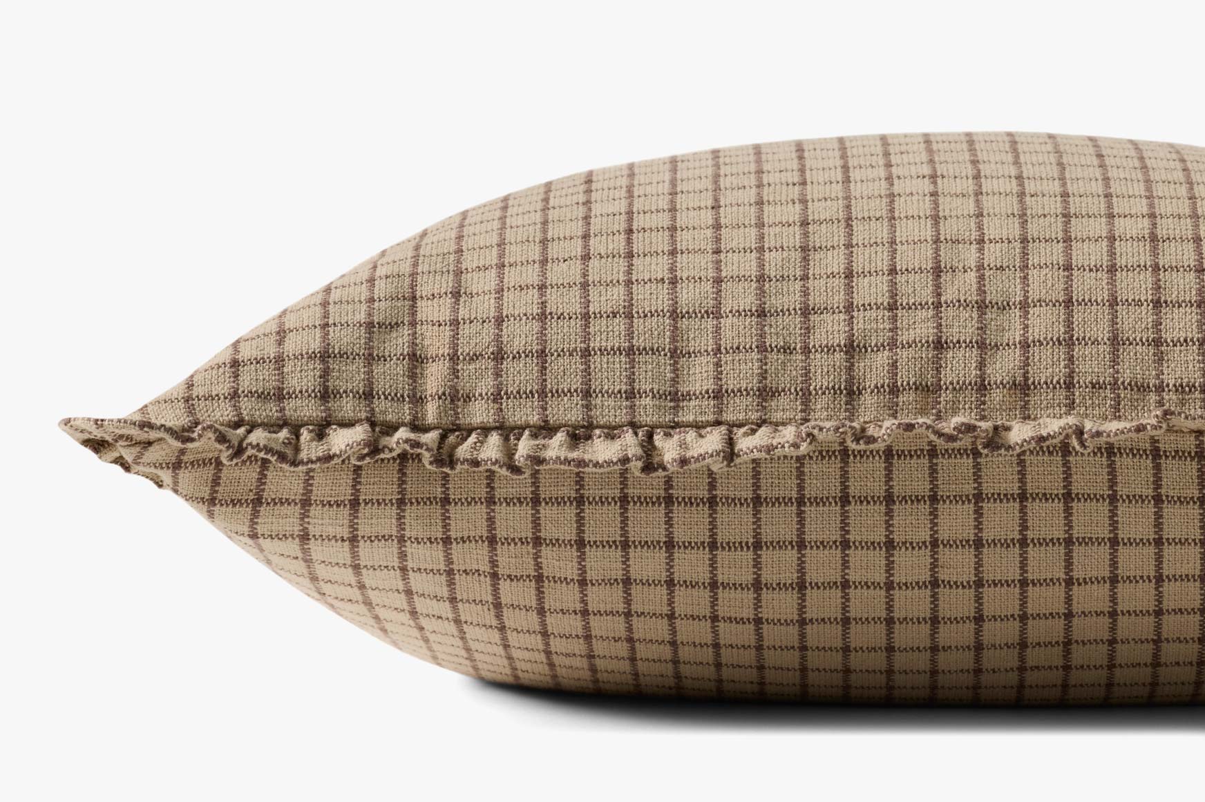 Chris Loves Julia x Loloi Dinah Mushroom 22'' x 22'' Pillow White Cliff Studio Throw Pillows