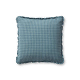Chris Loves Julia x Loloi Dinah Ocean / Blue 18'' x 18'' Cover w/Down Pillow White Cliff Studio Throw Pillows