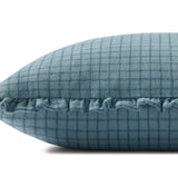 Chris Loves Julia x Loloi Dinah Ocean / Blue 18'' x 18'' Cover w/Down Pillow White Cliff Studio Throw Pillows