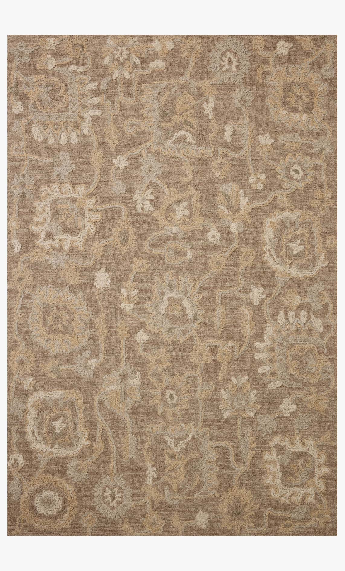 Chris Loves Julia x Loloi Dorothea Bark / Stone Rug White Cliff Studio Area Rugs