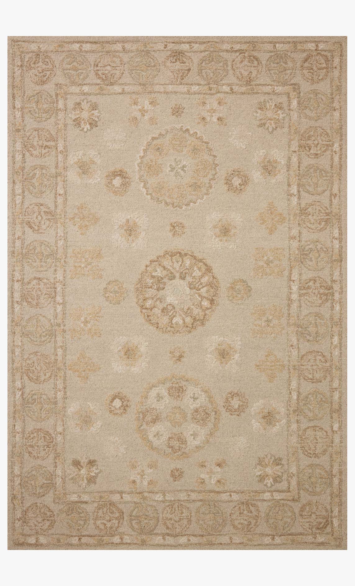 Chris Loves Julia x Loloi Dorothea Dove / Natural Rug White Cliff Studio Area Rugs
