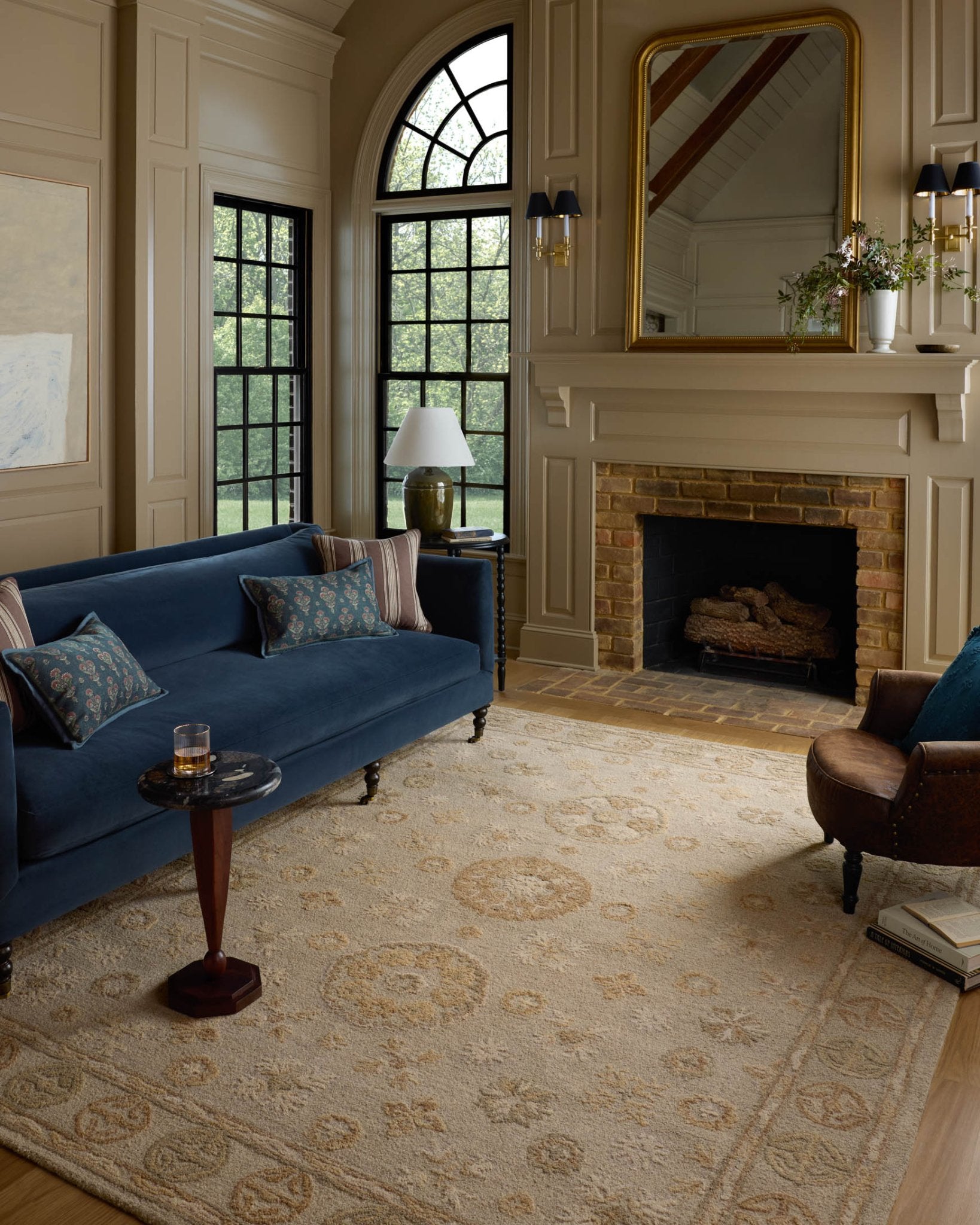 Chris Loves Julia x Loloi Dorothea Dove / Natural Rug White Cliff Studio Area Rugs