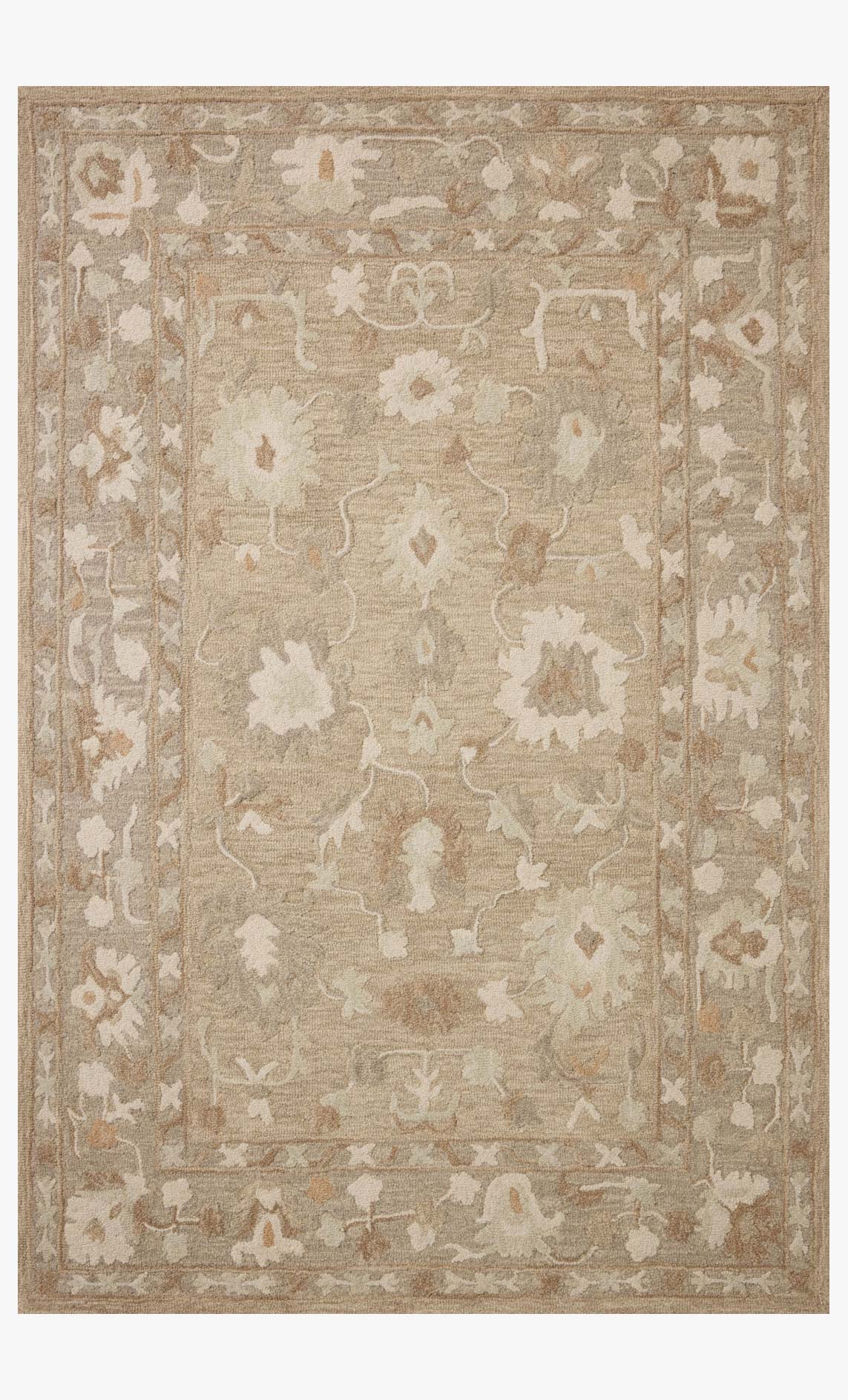 Chris Loves Julia x Loloi Dorothea Khaki / Dove Rug White Cliff Studio Area Rugs