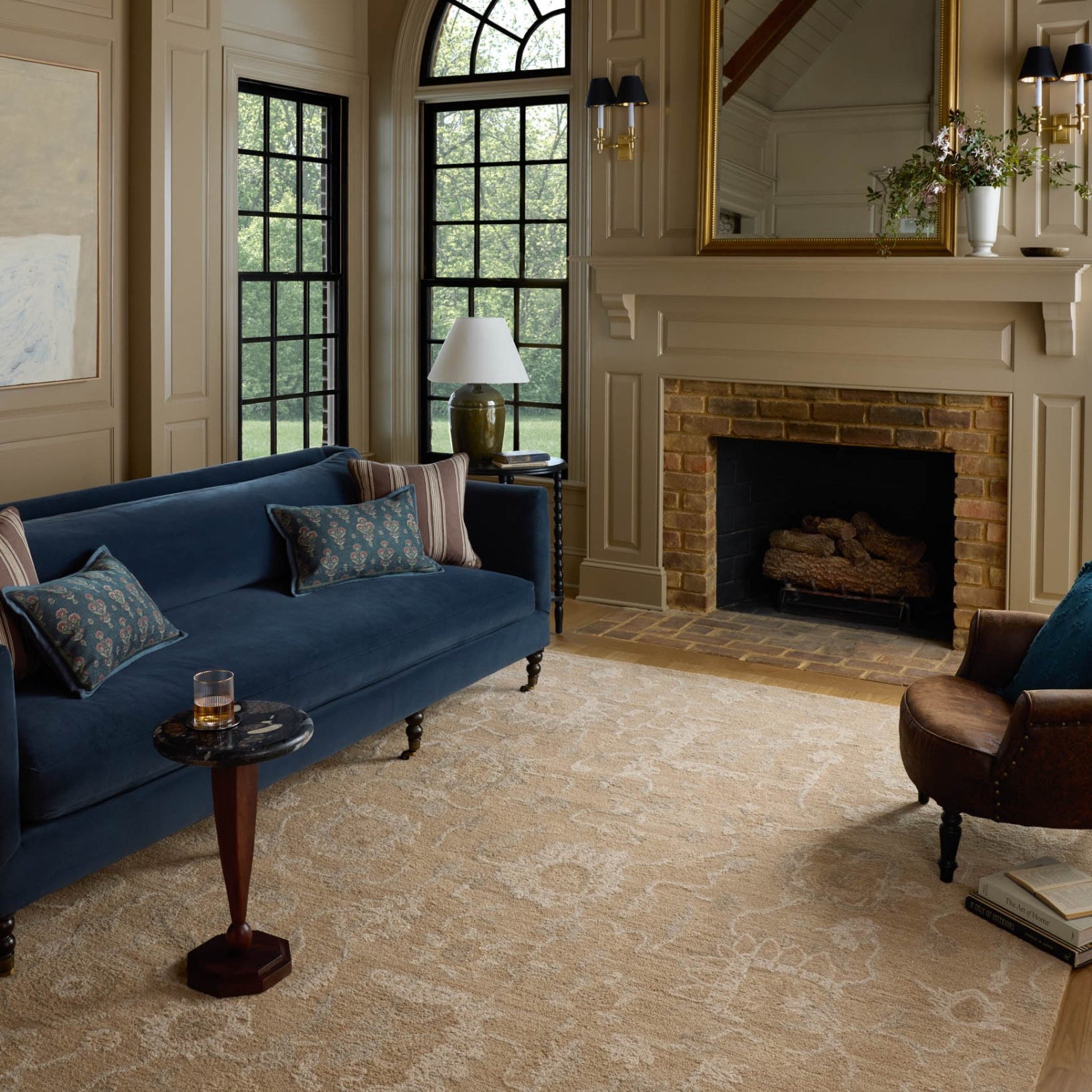 Chris Loves Julia x Loloi Dorothea Sand / Pebble Rug White Cliff Studio Area Rugs
