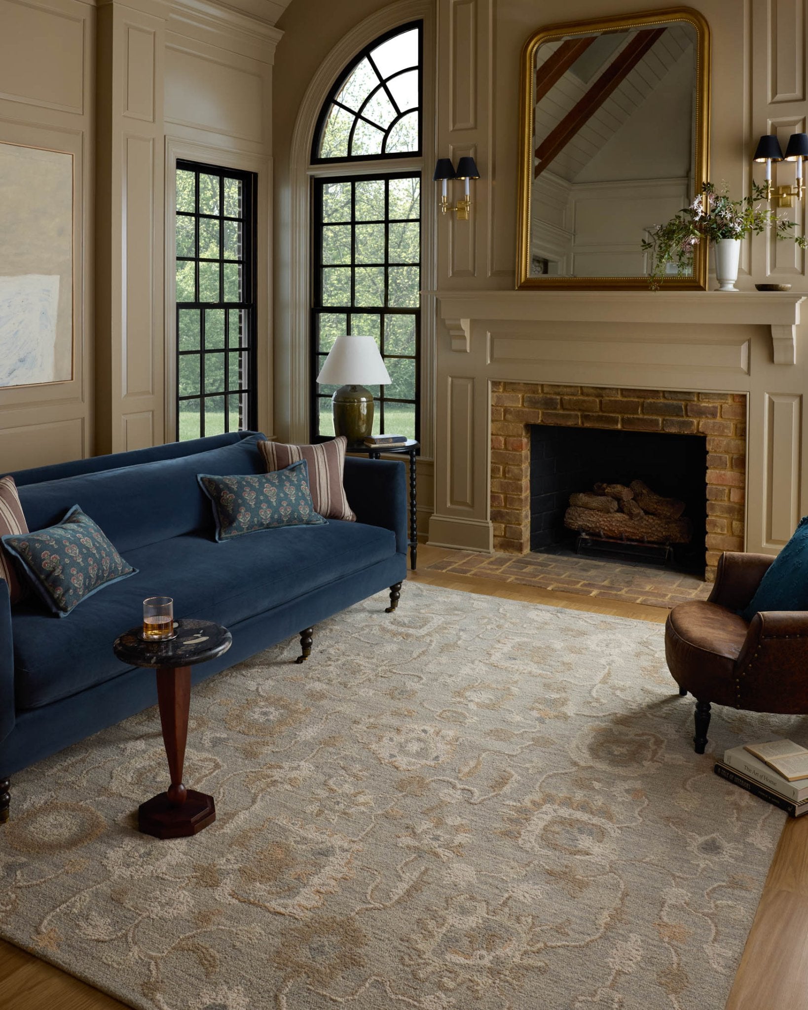 Chris Loves Julia x Loloi Dorothea Stone / Multi Rug White Cliff Studio Area Rugs
