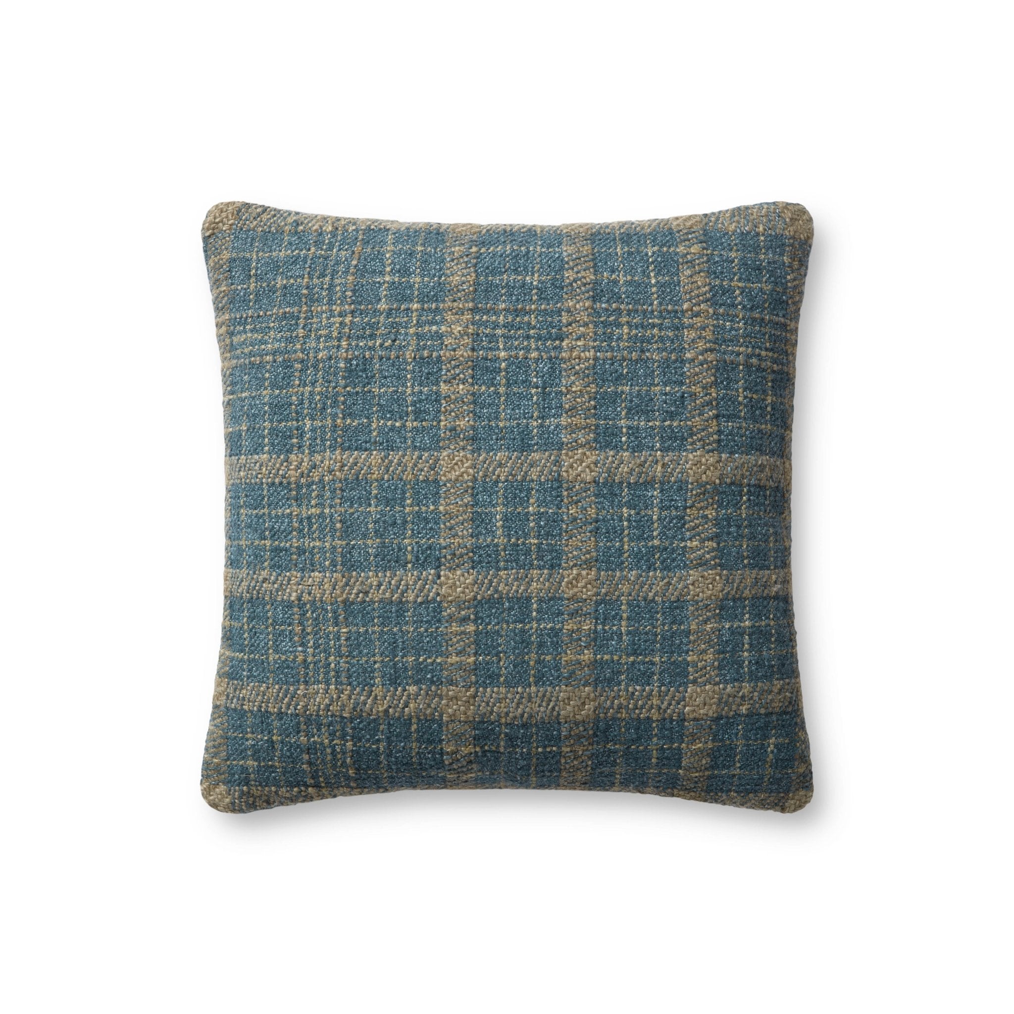 Chris Loves Julia x Loloi Earl Teal / Green 18'' x 18'' Cover w/Down Pillow White Cliff Studio Throw Pillows