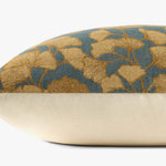 Chris Loves Julia x Loloi Fawn Blue / Gold 22'' x 22'' Pillow White Cliff Studio Throw Pillows