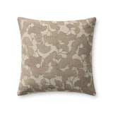 Chris Loves Julia x Loloi Fawn Ivory / Silver 20'' x 20'' Pillow Cover Only White Cliff Studio Throw Pillows