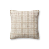 Chris Loves Julia x Loloi Fern Ivory / Beige 18'' x 18'' Cover w/Down Pillow