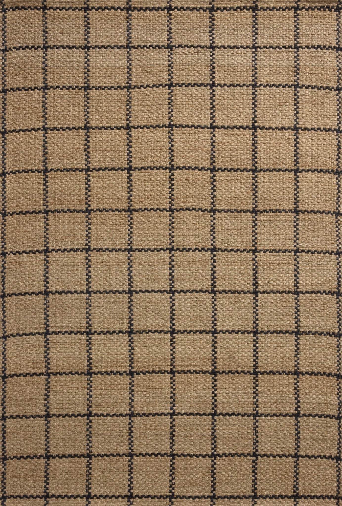 Chris Loves Julia x Loloi Fletcher Natural / Black 18" x 18" Sample Rug White Cliff Studio Area Rugs