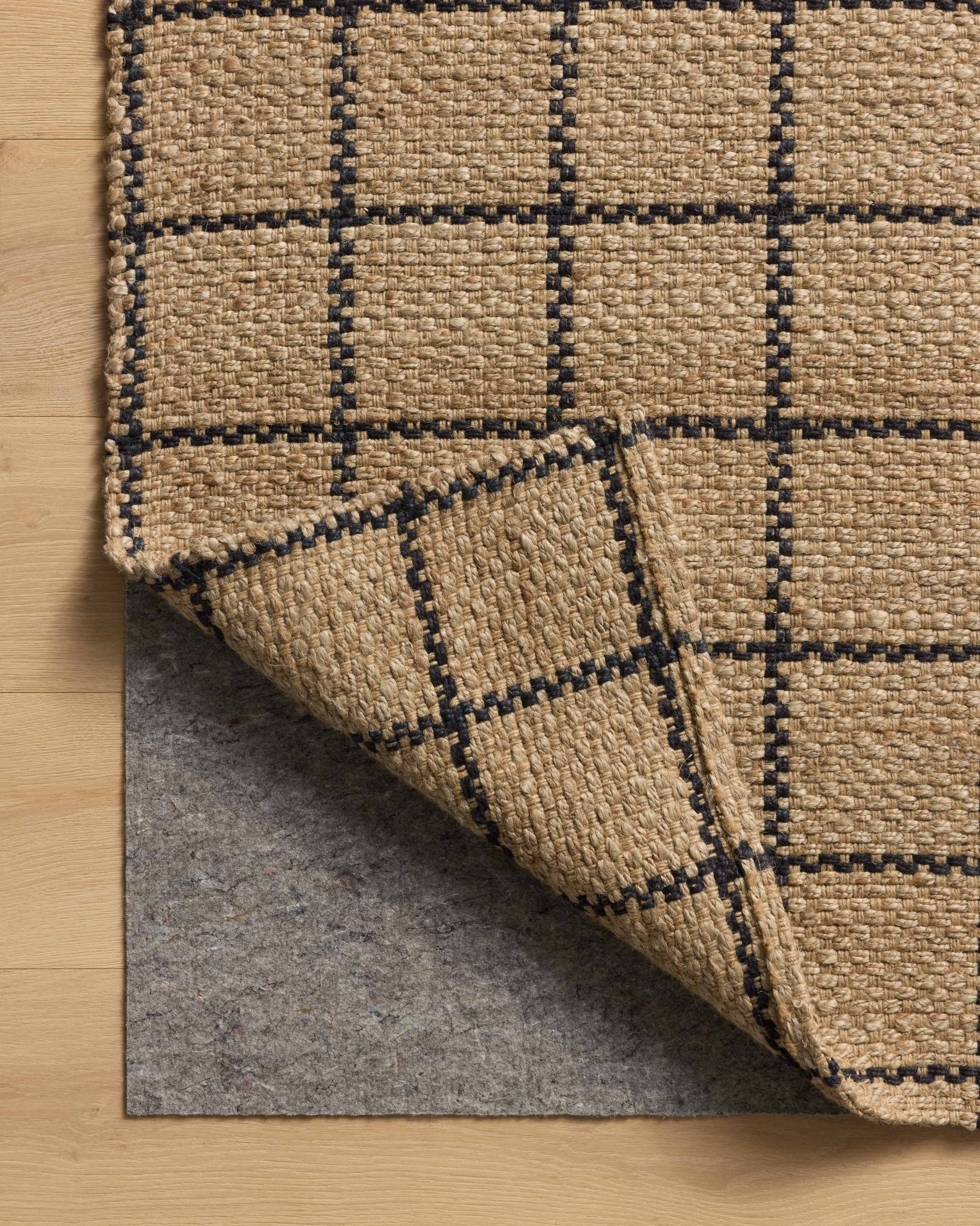 Chris Loves Julia x Loloi Fletcher Natural / Black 18" x 18" Sample Rug White Cliff Studio Area Rugs