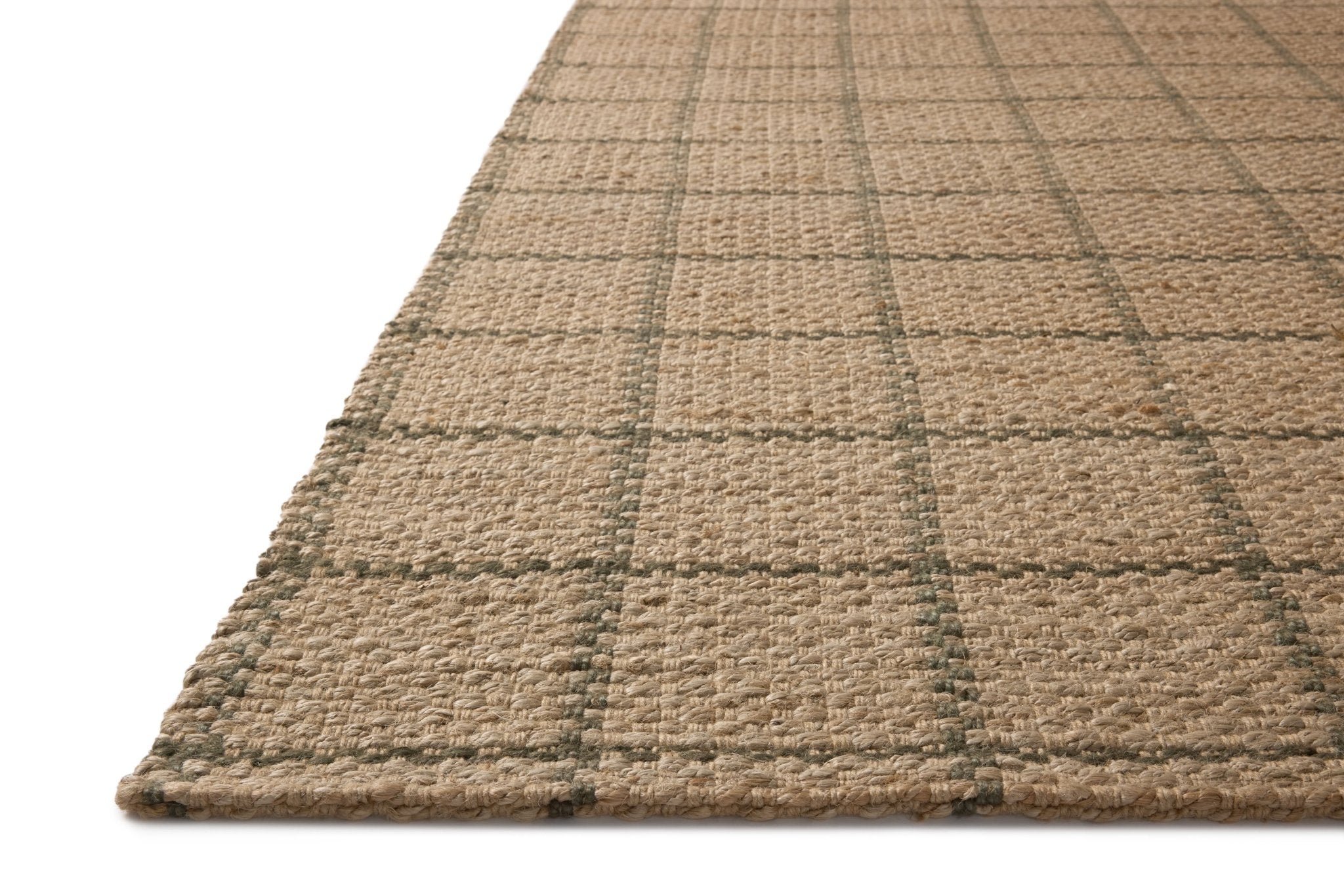 Chris Loves Julia x Loloi Fletcher Natural / Olive 18" x 18" Sample Rug White Cliff Studio Area Rugs