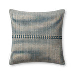Chris Loves Julia x Loloi Harvey Blue / Natural 22'' x 22'' Cover Only Pillow White Cliff Studio Throw Pillows