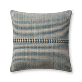 Chris Loves Julia x Loloi Harvey Blue / Natural 22'' x 22'' Cover Only Pillow White Cliff Studio Throw Pillows