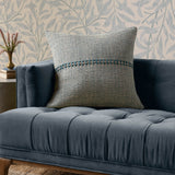 Chris Loves Julia x Loloi Harvey Blue / Natural 22'' x 22'' Cover Only Pillow White Cliff Studio Throw Pillows