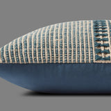 Chris Loves Julia x Loloi Harvey Blue / Natural 22'' x 22'' Cover Only Pillow White Cliff Studio Throw Pillows