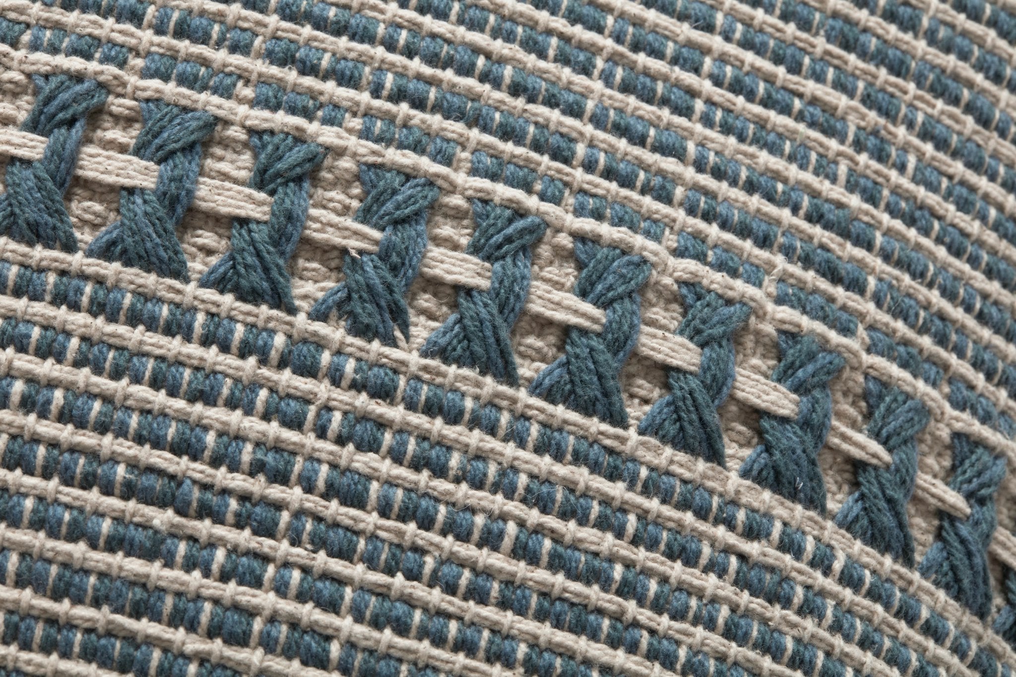 Chris Loves Julia x Loloi Harvey Blue / Natural 22'' x 22'' Cover Only Pillow White Cliff Studio Throw Pillows