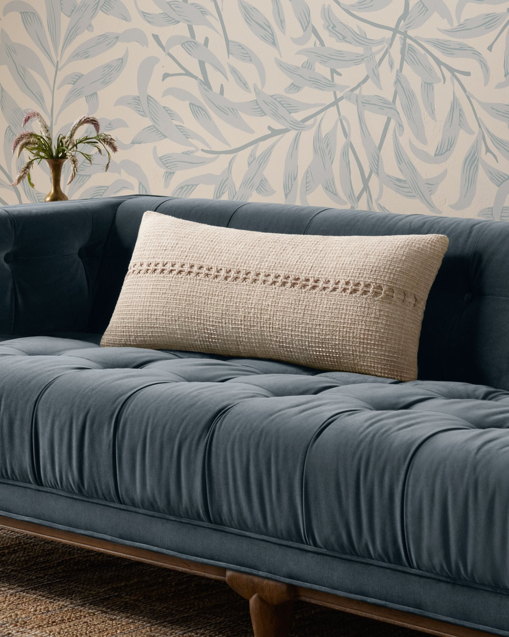 Chris Loves Julia x Loloi Harvey Ivory 12'' x 27'' Cover w/Down Pillow